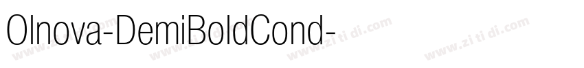 Olnova-DemiBoldCond字体转换