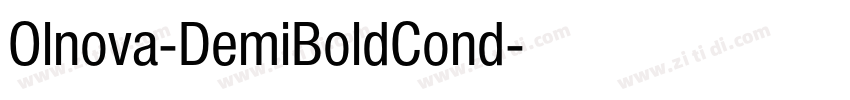 Olnova-DemiBoldCond字体转换