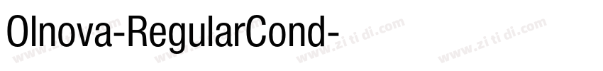Olnova-RegularCond字体转换