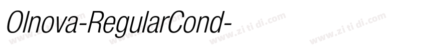 Olnova-RegularCond字体转换