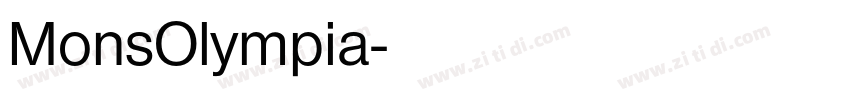 MonsOlympia字体转换
