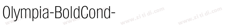 Olympia-BoldCond字体转换