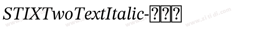 STIXTwoTextItalic字体转换