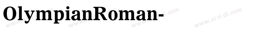 OlympianRoman字体转换