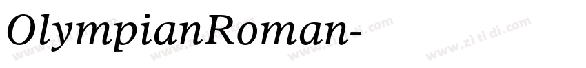 OlympianRoman字体转换