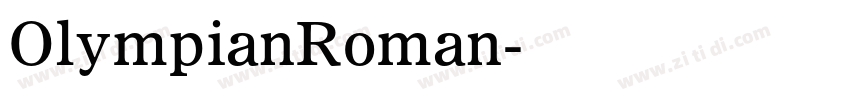 OlympianRoman字体转换