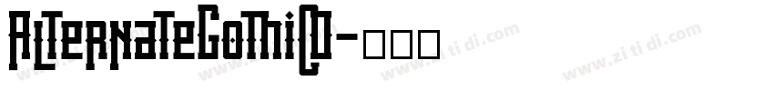 AlternateGothic0字体转换