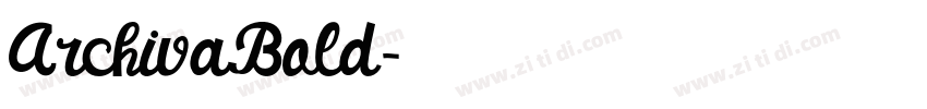 ArchivaBold字体转换