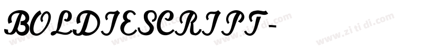 BOLDIESCRIPT字体转换