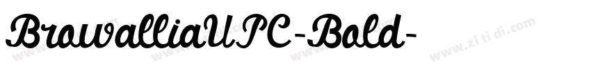 BrowalliaUPC-Bold字体转换