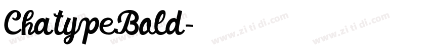 ChatypeBold字体转换