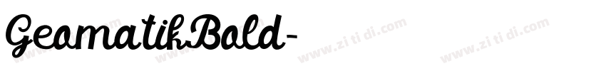 GeomatikBold字体转换