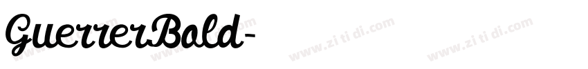 GuerrerBold字体转换