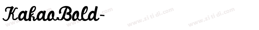 KakaoBold字体转换 KakaoBold字体转换