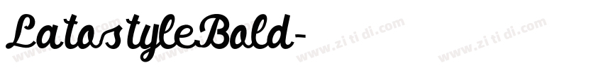 LatostyleBold字体转换