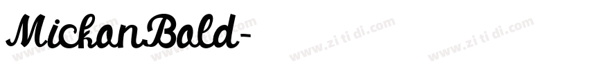 MickonBold字体转换