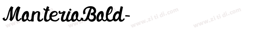 MonterioBold字体转换