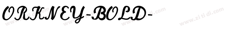 ORKNEY-BOLD字体转换