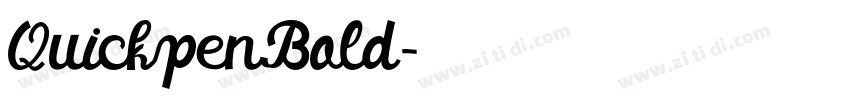 QuickpenBold字体转换