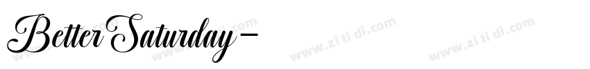 BetterSaturday字体转换
