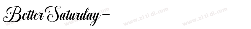 BetterSaturday字体转换