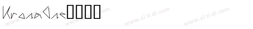 KronaOne字体转换