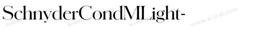 SchnyderCondMLight字体转换 SchnyderCondMLight字体转换
