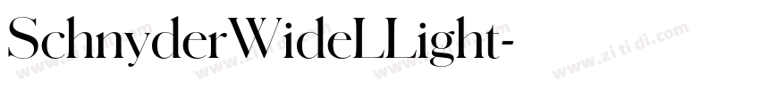 SchnyderWideLLight字体转换 SchnyderWideLLight字体转换