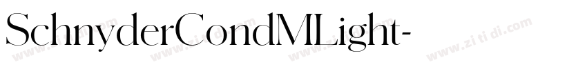 SchnyderCondMLight字体转换 SchnyderCondMLight字体转换