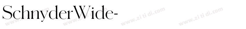 SchnyderWide字体转换 SchnyderWide字体转换