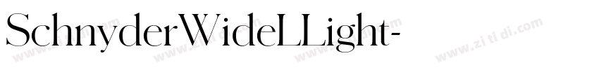 SchnyderWideLLight字体转换 SchnyderWideLLight字体转换