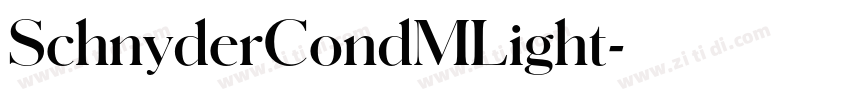 SchnyderCondMLight字体转换 SchnyderCondMLight字体转换