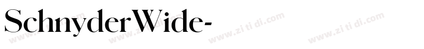 SchnyderWide字体转换 SchnyderWide字体转换