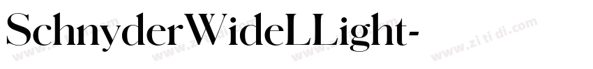 SchnyderWideLLight字体转换 SchnyderWideLLight字体转换