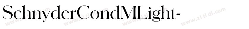 SchnyderCondMLight字体转换 SchnyderCondMLight字体转换