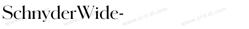 SchnyderWide字体转换 SchnyderWide字体转换