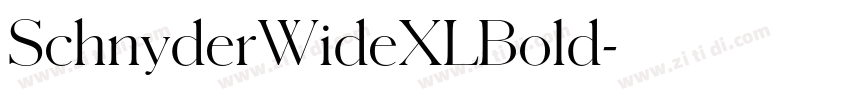 SchnyderWideXLBold字体转换