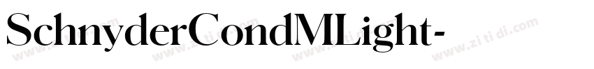 SchnyderCondMLight字体转换 SchnyderCondMLight字体转换