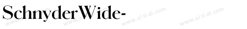 SchnyderWide字体转换 SchnyderWide字体转换