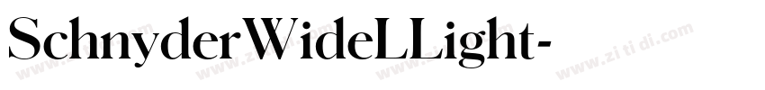 SchnyderWideLLight字体转换 SchnyderWideLLight字体转换