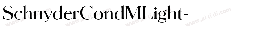 SchnyderCondMLight字体转换 SchnyderCondMLight字体转换