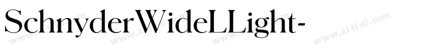 SchnyderWideLLight字体转换 SchnyderWideLLight字体转换