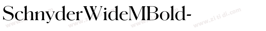 SchnyderWideMBold字体转换 SchnyderWideMBold字体转换