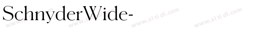 SchnyderWide字体转换 SchnyderWide字体转换