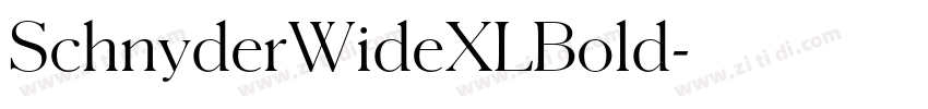 SchnyderWideXLBold字体转换