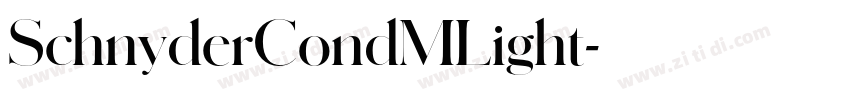 SchnyderCondMLight字体转换 SchnyderCondMLight字体转换