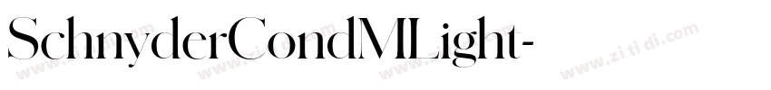 SchnyderCondMLight字体转换 SchnyderCondMLight字体转换