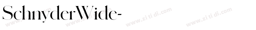 SchnyderWide字体转换 SchnyderWide字体转换