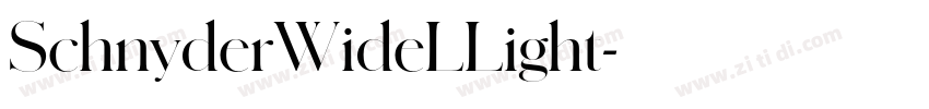 SchnyderWideLLight字体转换 SchnyderWideLLight字体转换