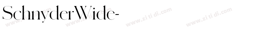 SchnyderWide字体转换 SchnyderWide字体转换
